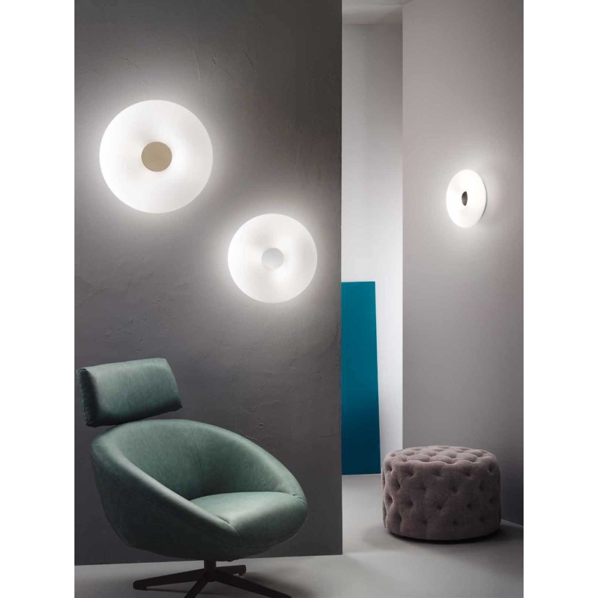 Ondaluce - Стельовий світильник DODI 2xE27/15W/230V діам. 33 см білий