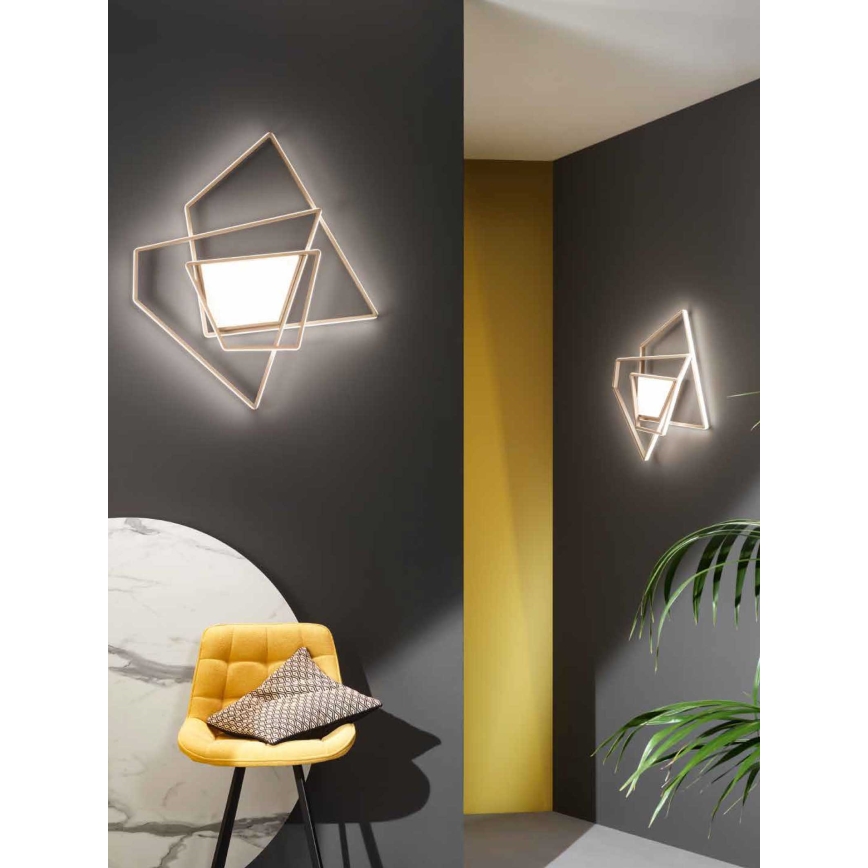 Ондалуце - світлодіодний стельовий світильник з регулюванням яскравості ГАЛАКСІ 90 Вт/230 В, золотистий