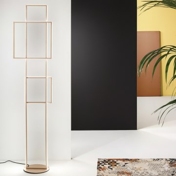 Ondaluce - затемнюваний LED-торшер DOWEL LED/77W/230V золотий