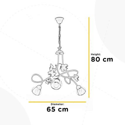 ONLI - Детская люстра BUTTERFLY 3xE14/6W/230V