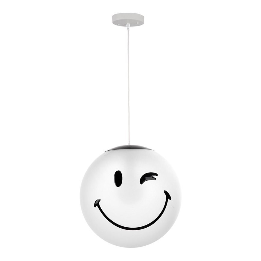 ONLI - Детская подвесная люстра на шнуре SMILEY 1xE27/15W/230V белая