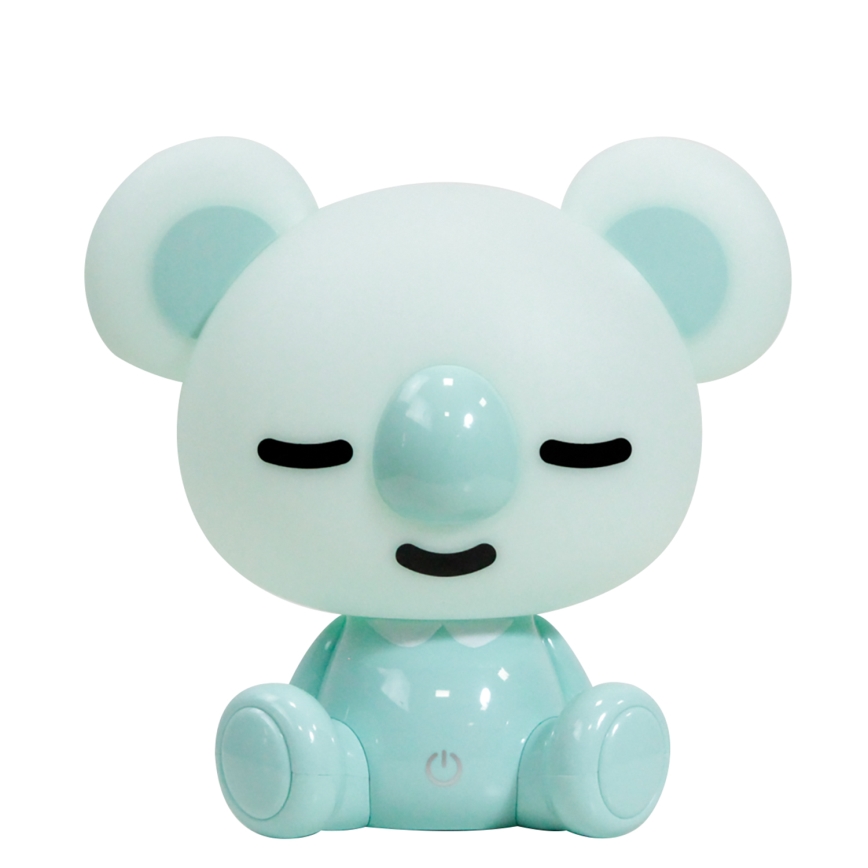 ONLI - Светодиодная детская ночная лампа с регулировкой яркости PUPPIES LED/3 Вт/230 В 20 см коала/зелёная