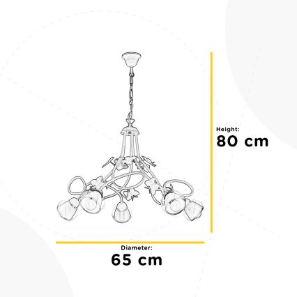 ONLI - Дитяча люстра BUTTERFLY 5xE14/6W/230V