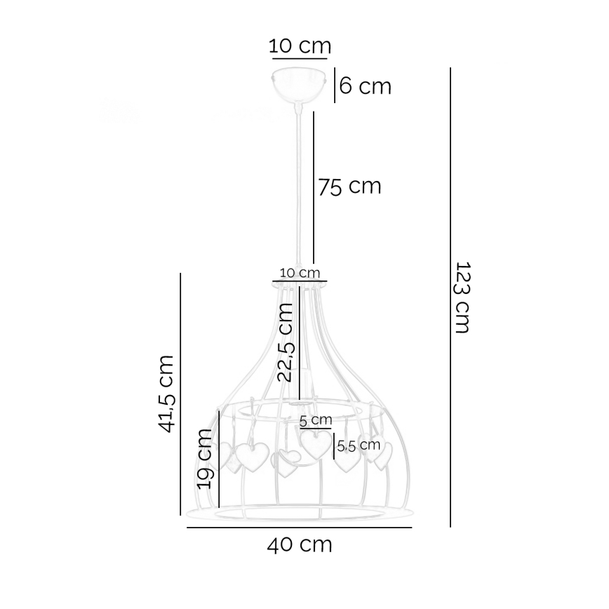 ONLI - Дитяча люстра TITTA 1xE27/22W/230V рожевий