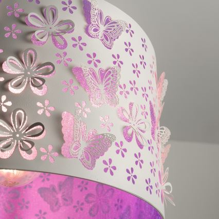 ONLI - Дитяча люстра TITILLA 1xE27/22W/230V фіолетовий/білий