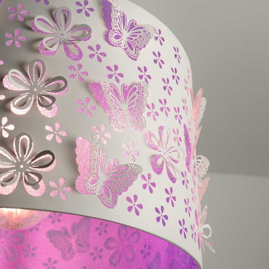 ONLI - Дитяча люстра TITILLA 1xE27/22W/230V фіолетовий/білий