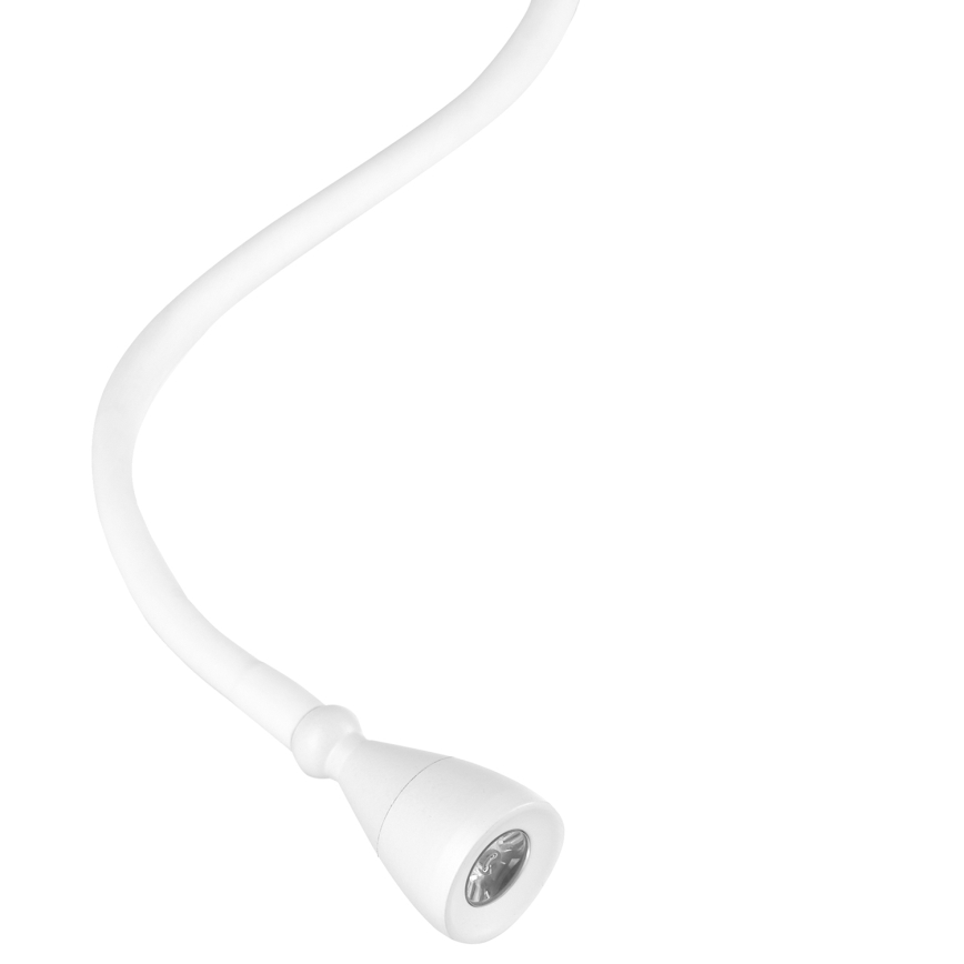 ONLI - LED Гнучка лампа з полицею і USB зарядкою PLAK LED/1W/230V білий