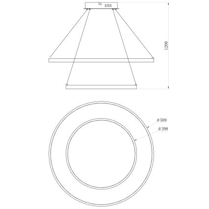 ONLI - LED-люстра на тросе NOELIA LED/30W/230V черная