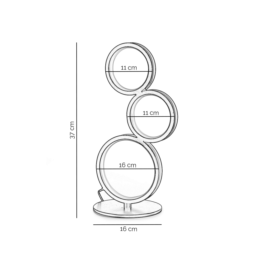 ONLI - LED настільна лампа RINGS LED/17W/230V 4000K 37 см чорна