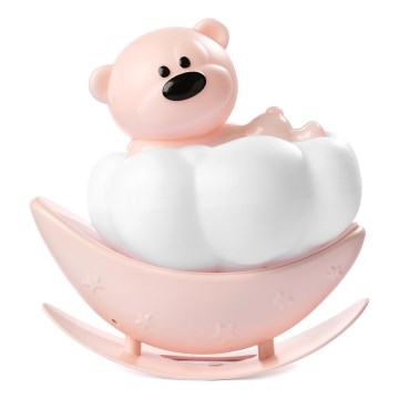 ONLI - LED перезаряжаемый детский ночник NUVOLINA LED/2,5W/5V 300 mAh медвежонок/розовый