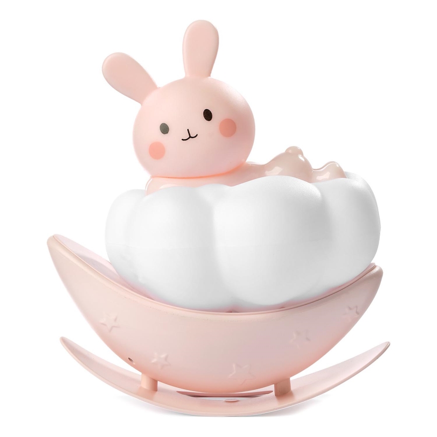 ONLI - LED Перезаряжаемый детский ночник NUVOLINA LED/2,5W/5V 300 mAh зайка/розовый