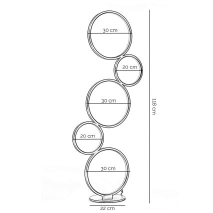 ONLI - LED Торшер RINGS LED/58W/230V 4000K чёрный
