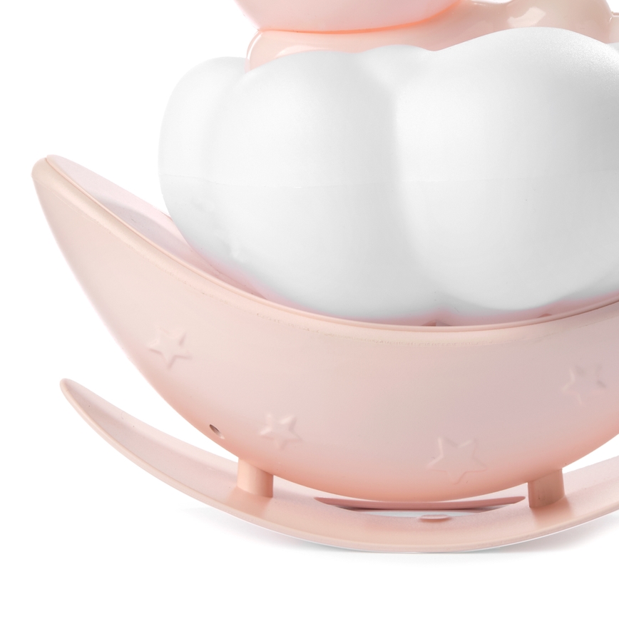 ONLI - LED перезаряджуваний дитячий нічник NUVOLINA LED/2,5W/5V 300 mAh зайчик/рожевий