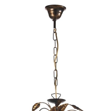 ONLI - Люстра на цепи COLLANA 6xE14/6W/230V бронзовый/золотистый