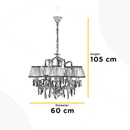 ONLI - Люстра на цепи KAREN 5xE14/6W/230V белый