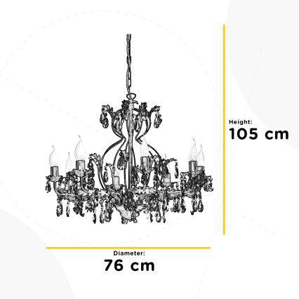 ONLI - Люстра на цепи TERESA 8xE14/6W/230V бронзовый