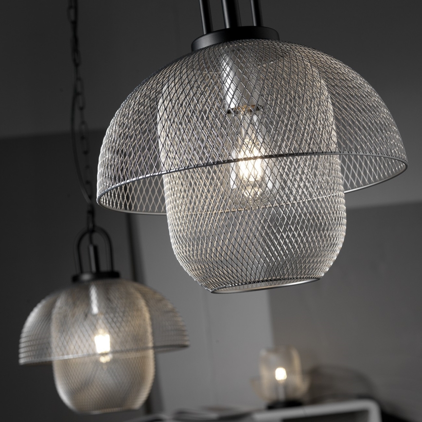 ONLI - Люстра на цепи ZAIR 1xE27/22W/230V черный/серебристый