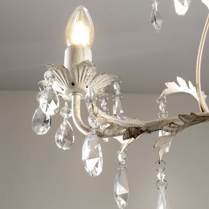 ONLI - Люстра на ланцюгу TERESA 3xE14/6W/230V біла