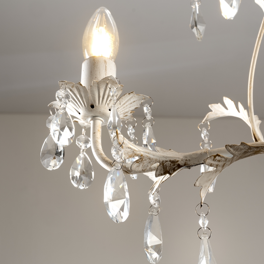 ONLI - Люстра на ланцюгу TERESA 3xE14/6W/230V біла