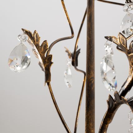 ONLI - Люстра на ланцюгу TERESA 5xE14/6W/230V бронзовий