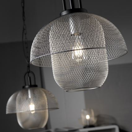 ONLI - Люстра на ланцюгу ZAIR 1xE27/22W/230V чорний/срібний