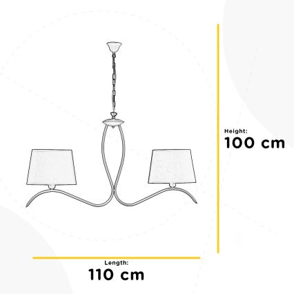 ONLI - Люстра на ланцюгу ZEN 2xE27/22W/230V