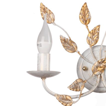 ONLI - Настенный светильник COLLANA 1xE14/6W/230V белый/золотистый