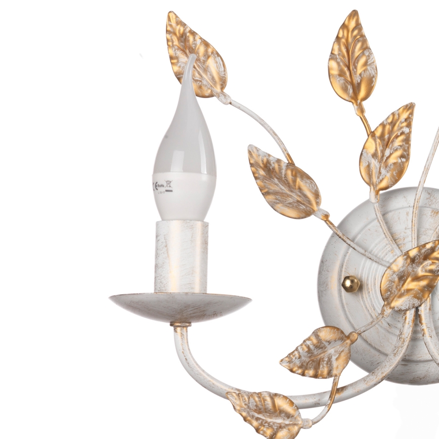 ONLI - Настенный светильник COLLANA 1xE14/6W/230V белый/золотистый