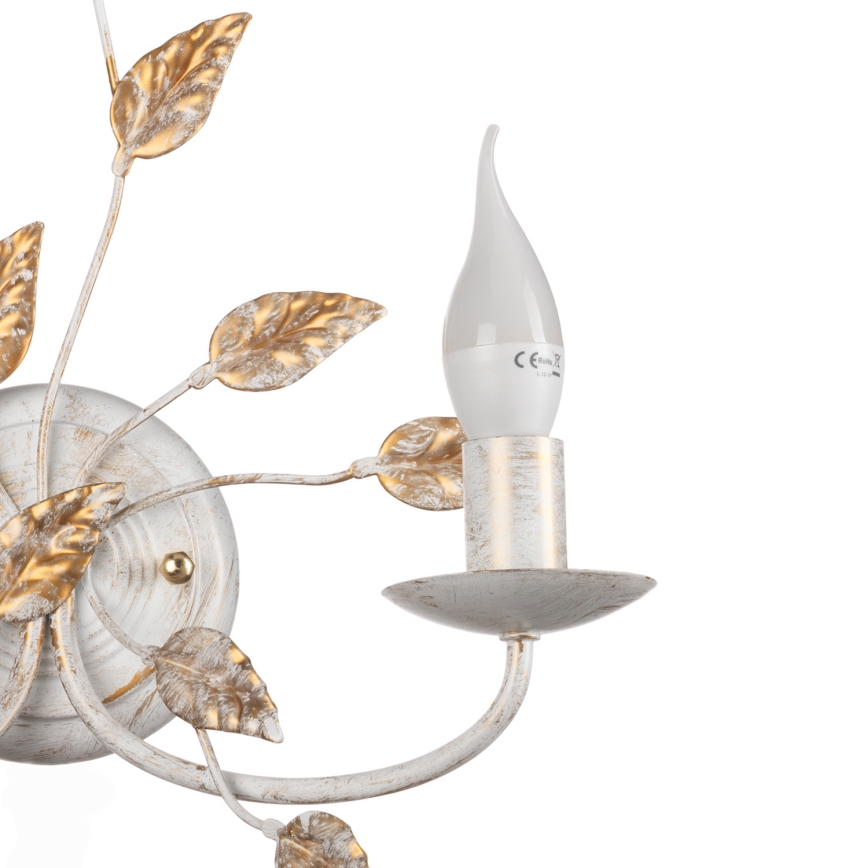 ONLI - Настенный светильник COLLANA 1xE14/6W/230V белый/золотистый