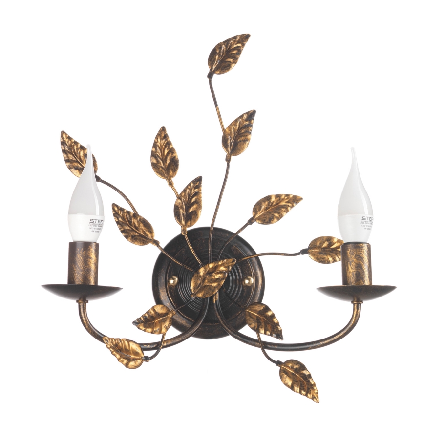 ONLI - Настенный светильник COLLANA 1xE14/6W/230V бронзовый/золотистый