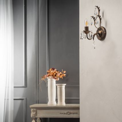 ONLI - Настенный светильник TERESA 1xE14/6W/230V бронзовый