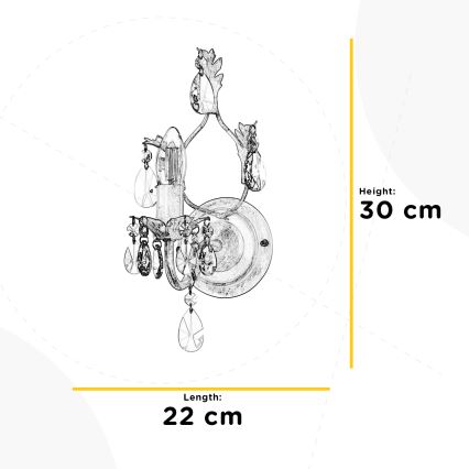 ONLI - Настенный светильник TERESA 1xE14/6W/230V бронзовый