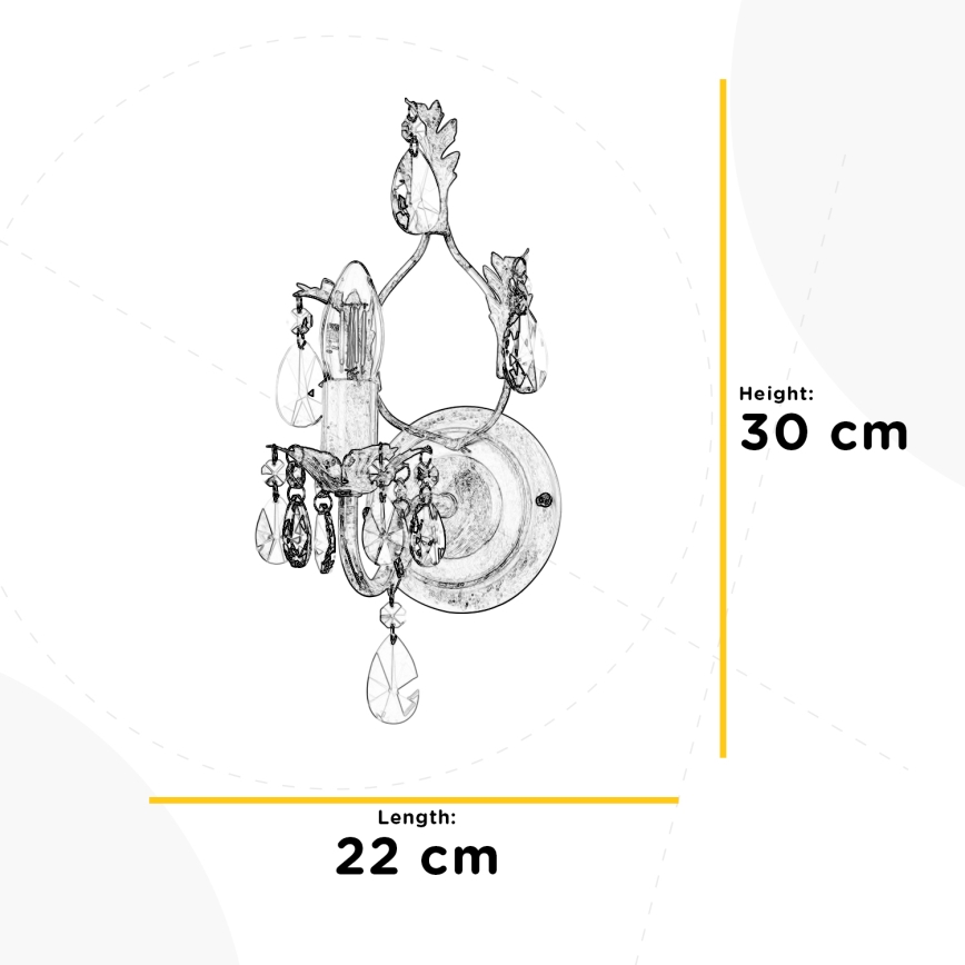 ONLI - Настенный светильник TERESA 1xE14/6W/230V бронзовый