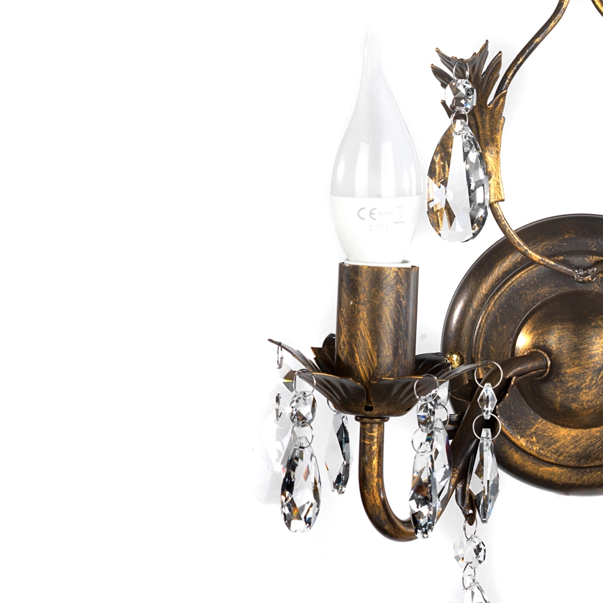 ONLI - Настенный светильник TERESA 2xE14/6W/230V бронзовый