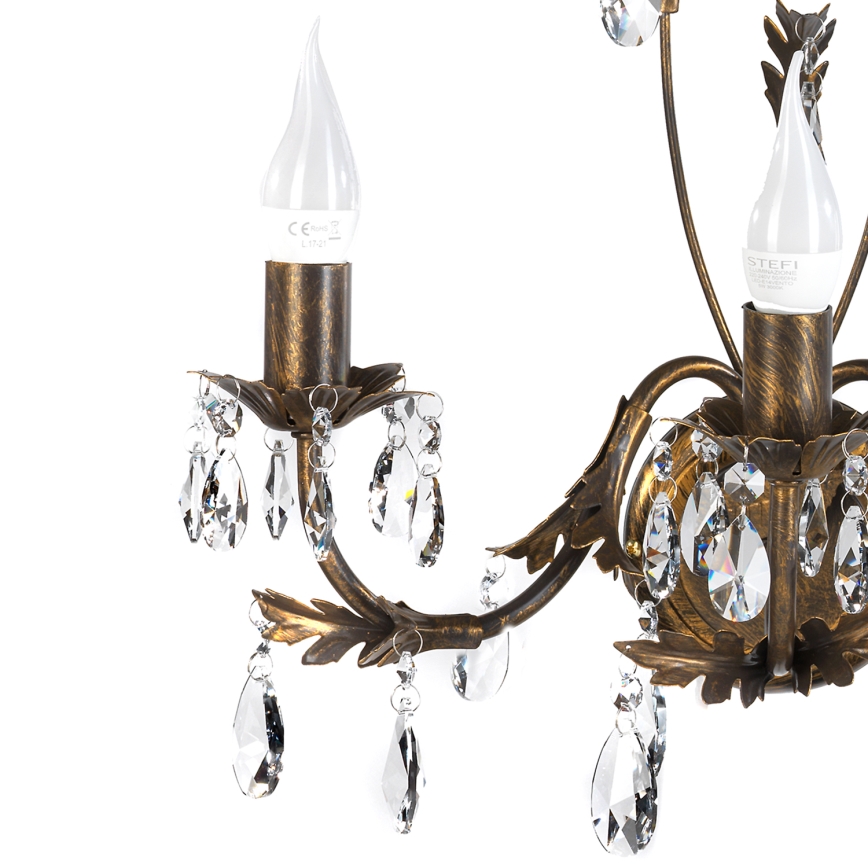 ONLI - Настенный светильник TERESA 3xE14/6W/230V бронзовый