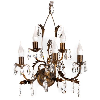 ONLI - Настенный светильник TERESA 5xE14/6W/230V бронзовый