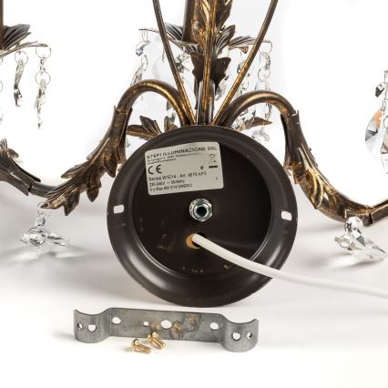 ONLI - Настенный светильник TERESA 5xE14/6W/230V бронзовый