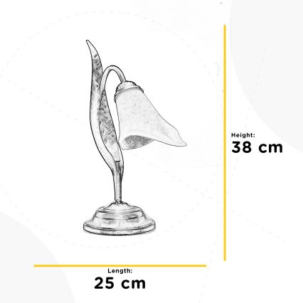 ONLI - Настільна лампа ALGA 1xE14/6W/230V 38 см бронзовий