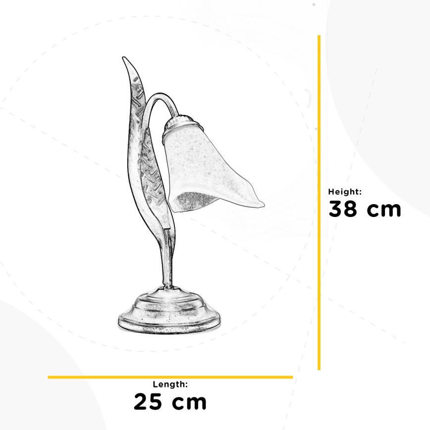 ONLI - Настільна лампа ALGA 1xE14/6W/230V 38 см бронзовий