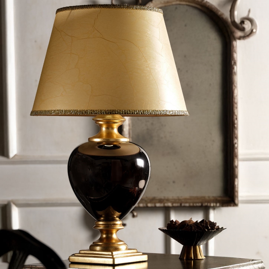 ONLI - Настільна лампа AMADEUS 1xE27/15W/230V 72 cm чорний/зл.