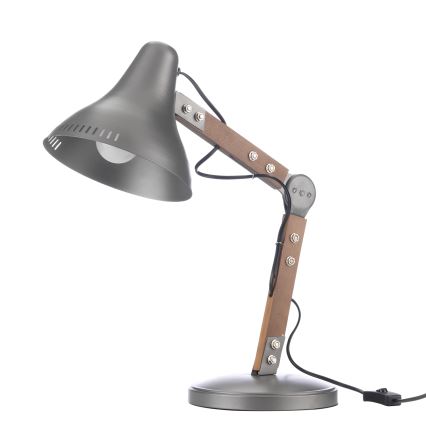 ONLI - Настільна лампа ARCHITETTO 1xE27/22W/230V 62 см сірий/коричневий