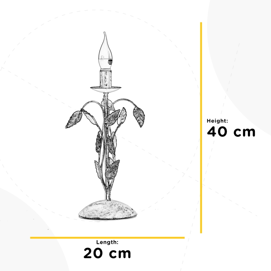 ONLI - Настільна лампа COLLANA 1xE14/6W/230V 40 см бронзовий