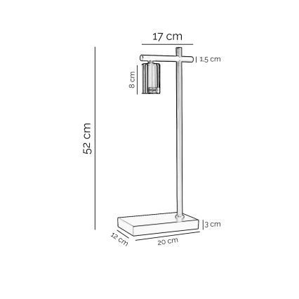 ONLI - Настільна лампа CROSS 1xE27/22W/230V чорний/латунь