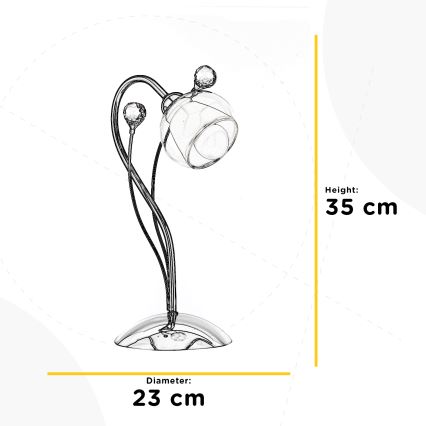 ONLI - Настільна лампа DIAMANTE 1xE14/6W/230V 35 см
