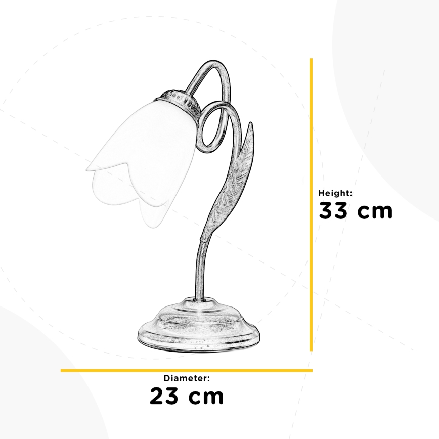 ONLI - Настільна лампа DOPPIO GIRO 1xE14/6W/230V бронзовий