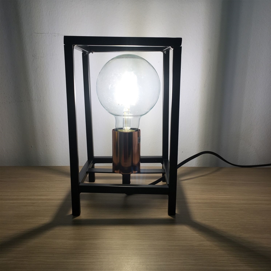 ONLI - Настільна лампа FLOKI 1xE27/15W/230V 20 см чорний/мідний