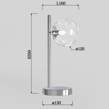 ONLI - Настільна лампа KIMBERLY 1xG9/6W/230V 35 см глянцевий хром