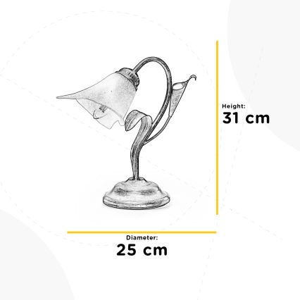 ONLI - Настільна лампа LUCREZIA 1xE14/6W/230V бронзовий