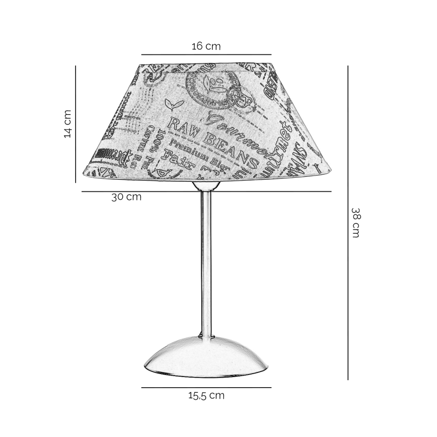 ONLI - Настільна лампа MAIDA 1xE27/15W/230V 38 см коричневий