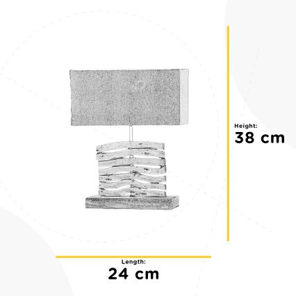 ONLI - Настільна лампа MARICA 1xE27/22W/230V бежевий 38 см